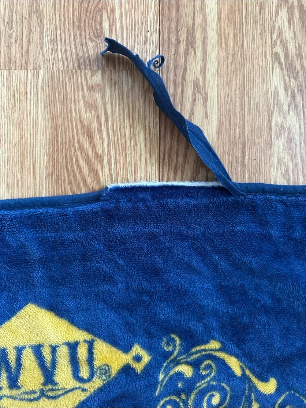 West Virginia Mountaineers Navy and Gold Plush Throw Blanket